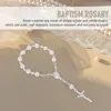 Keychains 30st dop Rosary Beads Finger Rosaries Faux Pearls For Favors Doping Communion
