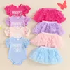 Clothing Sets Summer Infant Baby Girl Outfits Short Sleeve Romper Tutu Skirt Headband Set Cute Clothes