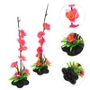 Dekorative Blumen 2 Stcs Sashimi Dekoration Blüte schmücken Eisschalen Blume Sushi Dish Decors Plattenplattenverzierungen Plastikhochzeit