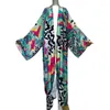 Europe WINYI Bikini Sweet Lady Beach Cardigan Stitch Cocktail Sexy Boho Maxi Holiday Party Long Sleeve KIMONO Cover-ups