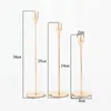 Kerzenhalter 3PCS/Set European Metal Kerzenhalter Golden Holder Hochzeitsbar Party Living Roome Home Decoration Candles Accessoires