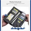 Wallets Casual Slim Wallet For Men Card Holder Purse Luxury Designer Minimalist Leather Long Bifold Thin Business Man Money Clip