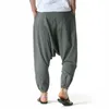 Herrenhosen 2024 Männer HipHop Harem Baggy lässige Yoga Loose Drop -Schritthose