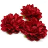 Flores decorativas 2/5pcs seda Dahlia Artificial Flower Daisy Cabeça Cabelo Cabelo Cabelo Cabelo Casamento Decoração de Decoração de Broche Acessórios para Garland