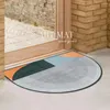 Alfombras Media de entrada redonda Puardía Anti Slip Floor Mat de estilo minimalista alfombra de dormitorio Fuerte alfombras de baño absorbente de agua alfombras de baño