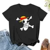 T-shirt pour femmes Polos Luffy Flag Vintage Vintage Robe de chemisier pour femmes graphiques