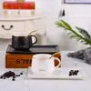 250 мл европейского стиля творческая керамическая кофейная чашка набор фарфоровых чашек с подносом и ложкой кружки для водяного чая для водяного чая 240426