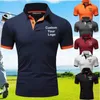 Mensan Anpassad din korta ärm Lapel T-shirt Summer Fashion Casual Business Social Polo Shirt 240422