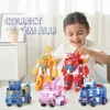 Super Wings 7 Robots Set Transforment Vehicle with 2 Deformation Action Figure Robot Transformer l'avion Toy Kid Birthday Gift 240420