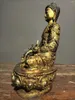 Decorative Figurines 8.5'' Bronze Gild Buddhism Temple Sakyamuni Buddha Statue