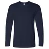 Custom Cotton T-Shirt Frühling/Herbst Männer T-Shirt Home Herren Langarm O-Neck Solid Color Casual T-Shirts USA Größe XS-2XL 240422