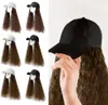 Andere Event -Party liefert Baseball Cap Hair Wave Curly Frisur einstellbare Perückenhut befestigt lange Hochtemperatur -Seiden -Headwea3577422
