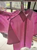 Sukienki robocze 2024 Kobiety eleganckie solidne dwuczęściowe zestawy mody Town-Down Koszulka Topy i szorty damskie garnituru swobodny guziki 2-częściowe