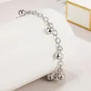 925 Sterling Silver Anklet Ankles Bell Foot Chain Jewelry for Women Anklets Beach Sandals Cheville Bracelet Leg Gifts 27cm 240511