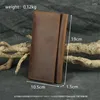 Wallets Vintage Genuine Leather Men's Long Wallet Handmade Men Clutch S Purse Crazy Horse Multifunction Card Holder