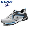 Bona lopende mannen mode buitenlicht ademende sneakers veter sport wandelen joggingschoenen man man comfortabel 240428