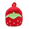 Sacs à dos en peluche mignonne la fraise en peluche sac à dos caricaturé animal mini sac à école sac de bonbons