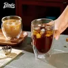Kaffeetöpfe Bincoo Hitzeresistente Glas Tasse Doppelschicht handgespannte kreative Milch Nachmittagstee für Home Office und Restau
