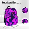 Plecak fioletowy kwiaty Streszczenie sztuki kwiatowej Casual Student School Bag Laptop Rucksack Podróż na dużych zdolnościach BookBag