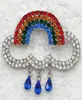 Entièrement C797 Multicolour Crystal Rinestone Rainbow Swing Pin Brooch Fashion Bijoux Gift3087211