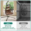 Hammocks Hanging Egg Swing Chair Outdoor er Hammock Chairs Indoor with Steel Stand UV Resistant Cushion 350lbs for Patio Bedroom