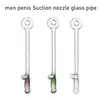 Men de tuyau de brûleur à huile en verre de buse de pénis de pénis 6 pouces 30 mm BOULLE BALLE TILLE PIPE DE VERRE AVEC BACKERE PIPES DE COUPA FUMINÉ HAND