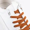 Sko delar platt ingen slips spets elastiska skosnören män och kvinnor metall brev behållare sport gratis bindning barns lata skosnör