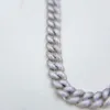 Buss Down 14mm Miami Pave Setting Sterling Silver Iced Out Vvs Moissanite Cuban Link Chain Necklace