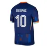 Netherlands Football Jersey Memphis Coupe d'Europe 24 25 Holland Club Soccer Jersey de Jong Virgil Dumfries Bergvijn Klaassen Blind de Ligt Men Kid Kit Kit Football Shirt