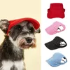 Appareils pour chiens Admable Pet Mesh Cap Cap de polyester respirant Polyester avec un chapeau visière de trou d'oreille Été