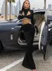 Robes de piste femme célébrité luxe sexy designer longue robe noire