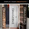 Decoratieve beeldjes welkom bord stencil grote letter stencils voor schilderen op hout herbruikbare veranda en voordeur verticale decoratie