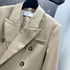 Дизайнерские женщины Blazer Jacket Coat Женщина в стиле ретро буквы шерстяная смесь весенняя осень Новые выпущенные топы