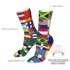 Compression des chaussettes pour hommes 60 drapeaux des pays World Women 2024 Men de vélo pour hommes