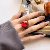 Cluster Rings Arrival 18 20mm Ruby Sapphire For Women Gemstone Cocktail Party Vintage Fine Jewelry Personality Ring Anniversary Gift