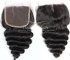 44 Naturalne włosy Lose Fala zamknięcia HD Średni brązowe koronkowe ludzkie włosy środkowe część Brazilian9626823