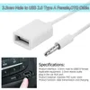 15 cm 3,5 mm 2.0 koordlijn audio auxaansluiting mannelijk naar usb auto auto accessoires type een vrouwelijke otg converter adapter kabeldraad