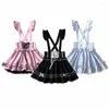 Röcke Sommer Lolita ärmelloses Gurt Mini Kleid Kawaii Vintage Bandage Punk A-Line Y2K Kleider Harajuku Korean Chic Clothing