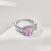 Top Luxury Diamond Ring For Woman Sieraden 925 Sterling Silver Designer Rings vrouwen feest wit 8a kubieke zirconia maat 6-9 dagelijkse outfit vriend Valentijnsdag cadeaubon