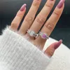 top luxury diamond ring for woman jewelry 925 sterling silver designer rings women party white 8A cubic zirconia size 6-9 daily outfit friend valentines day gift box