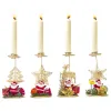 Kerzen Weihnachtskerzenhalter Golden Iron Candlestick Weihnachtsbaum Candlestick Tisch Ornament Dekorationen für Weihnachtsheimdekoration