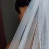 Veils de mariée 2 niveaux en tulle avec peigne pour la bachelorette Party Hen Wedding Sparkling Sequins