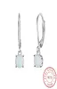 Fashion S925 Hook Earring Opal Gemstone Chandelier pure 925 sterling silver jewelry Women Jewellery Gift Factory Direct Earrings7762557