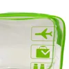 Sacchetti cosmetici 5 borsa per trucco trasparente per la palestra dell'aeroporto verde verde