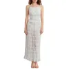 Women Y2k 2 Piece Maxi Skirt Set Lace Up Sleeveless Tank Top Flowy Ruffle Long Outfits 2024 Summer Streetwear