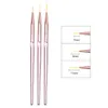 3PCSSet Acrylic French Stripe Nail Art Line målning Pen 3D Tips Manikyr Slim Ritning UV Gel Borstes Tools 240430