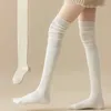 Женские носки высокие над коленными чулками