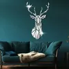 3D Mirror Wall Stickers Nordic Style Acrylic Deer Head Sticker Decal avtagbar väggmålning för DIY Hemma vardagsrum Dekor 240429