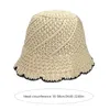 Berets Sommer handgefertigter Eimer Hut Frauen Vintage Fischer Sunshaed