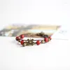 Strand Hand Made Ceramic Beads Bracelet Small Tinkle Bell Flower Adjustable Chain BOHO Bracelets #1089